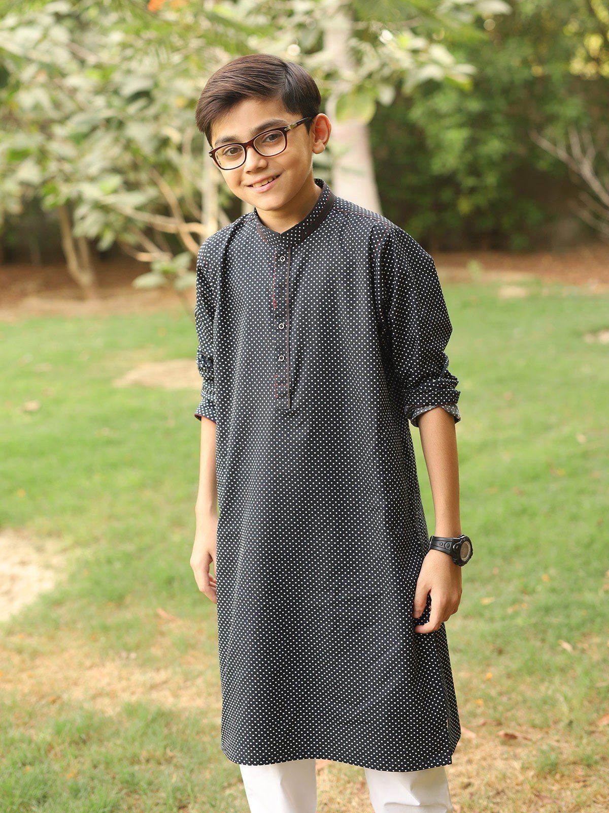 Boy's Black Kurta