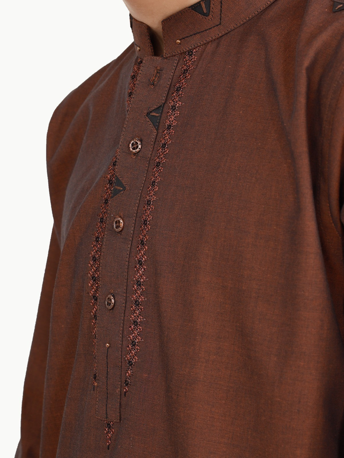 Boy's Brown Kurta