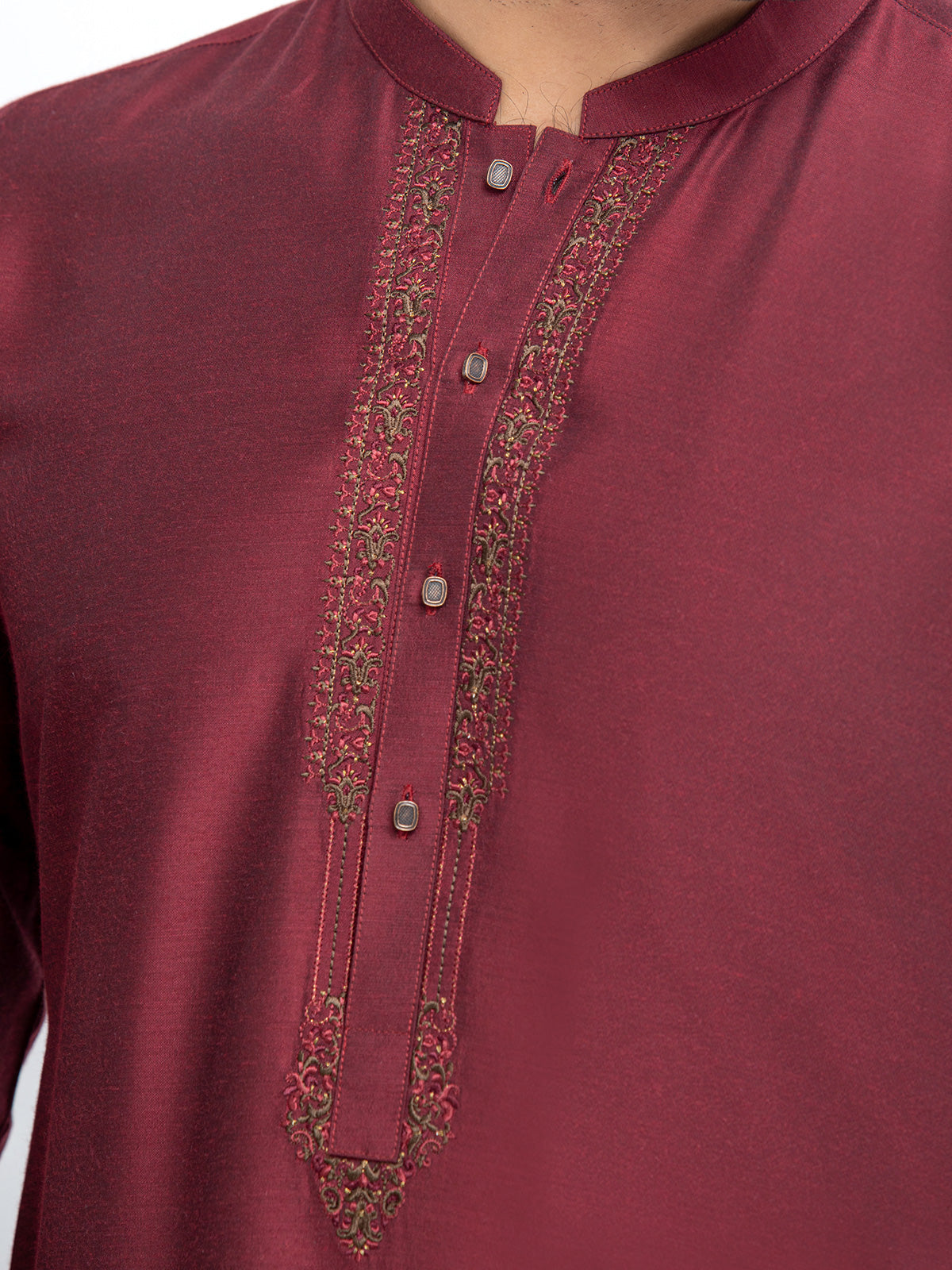 Men's Maroon Kurta