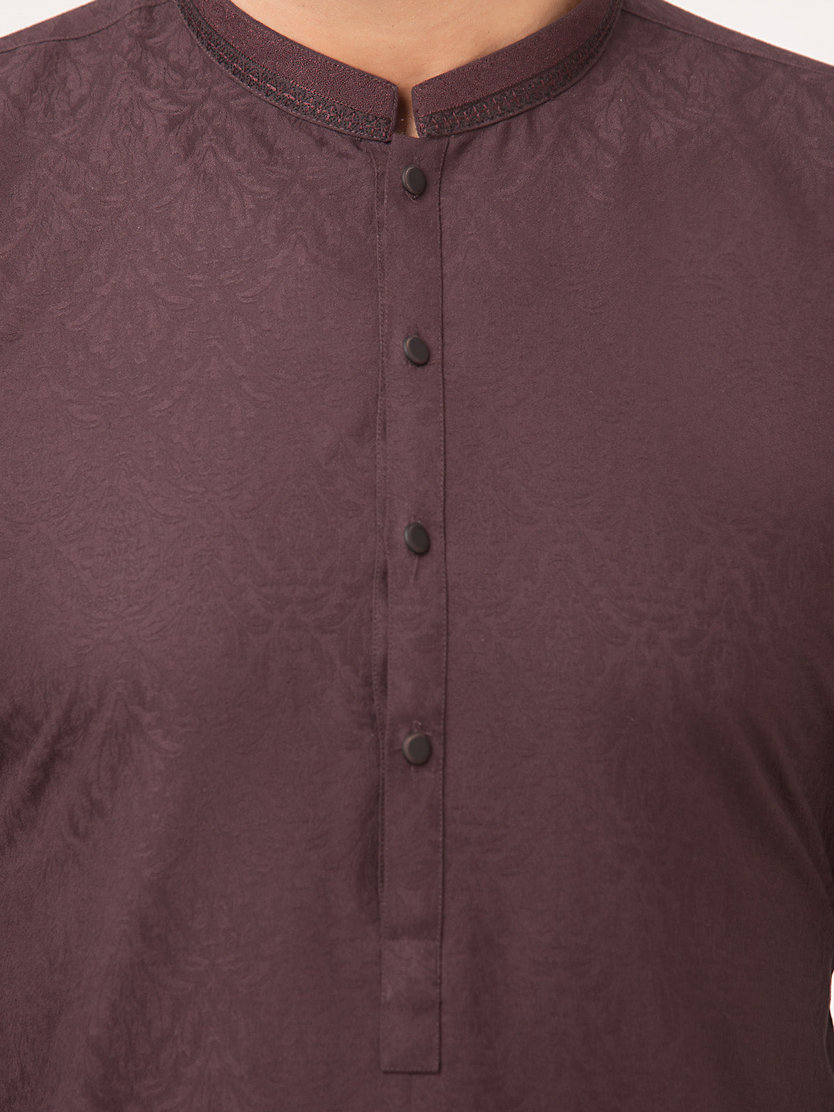 Men's Dark Plum Kurta Pajama
