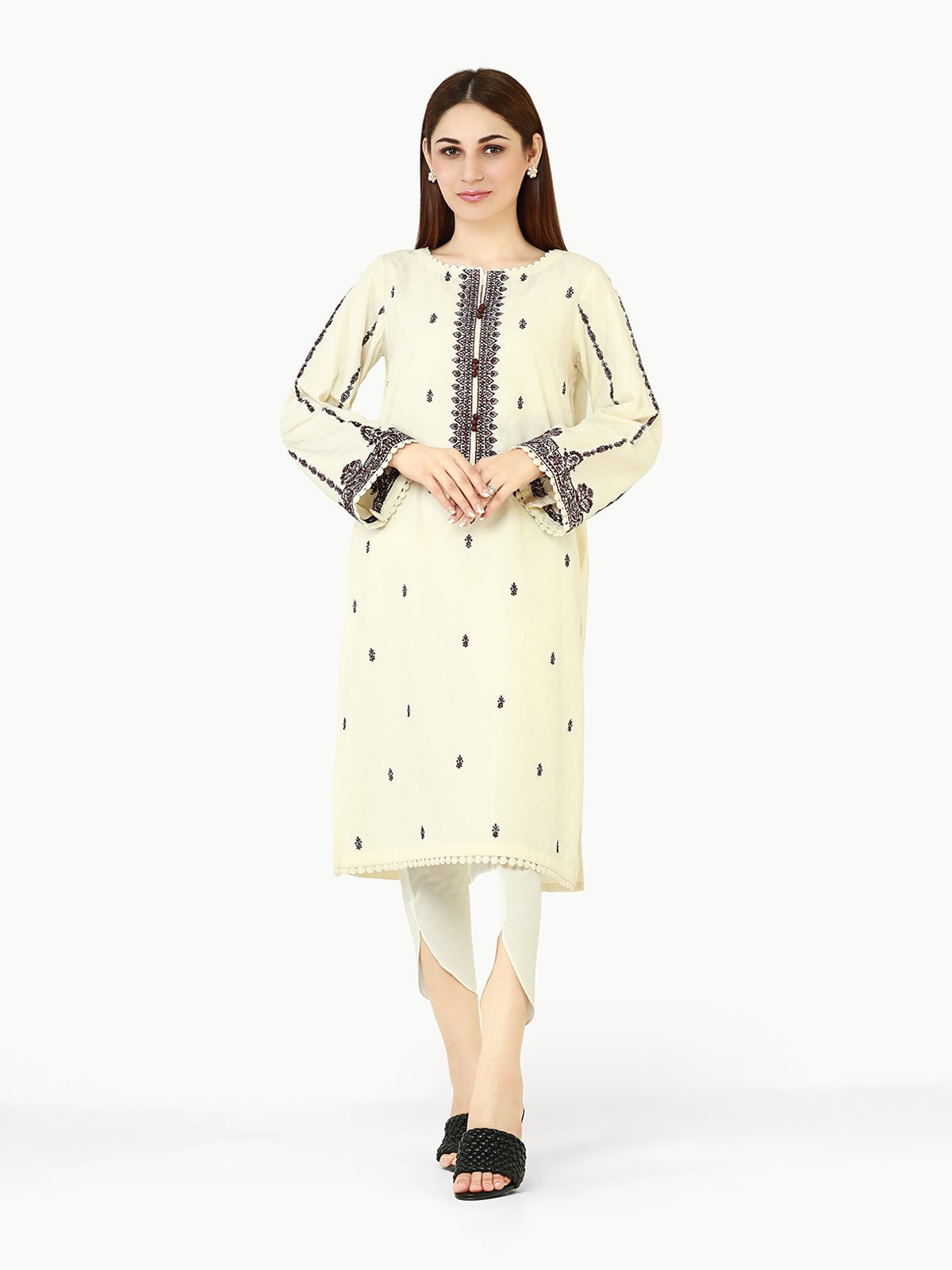 Pret 1Pc Embroidered Dobby Shirt