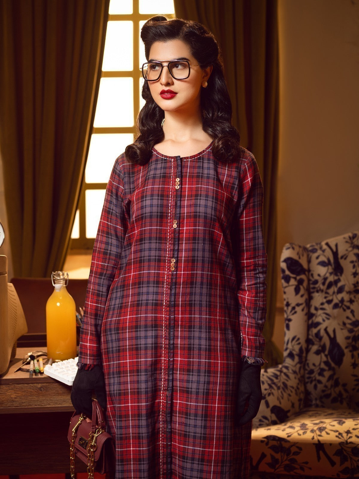 Pret 1Pc Embroidered Yarn Dyed Shirt