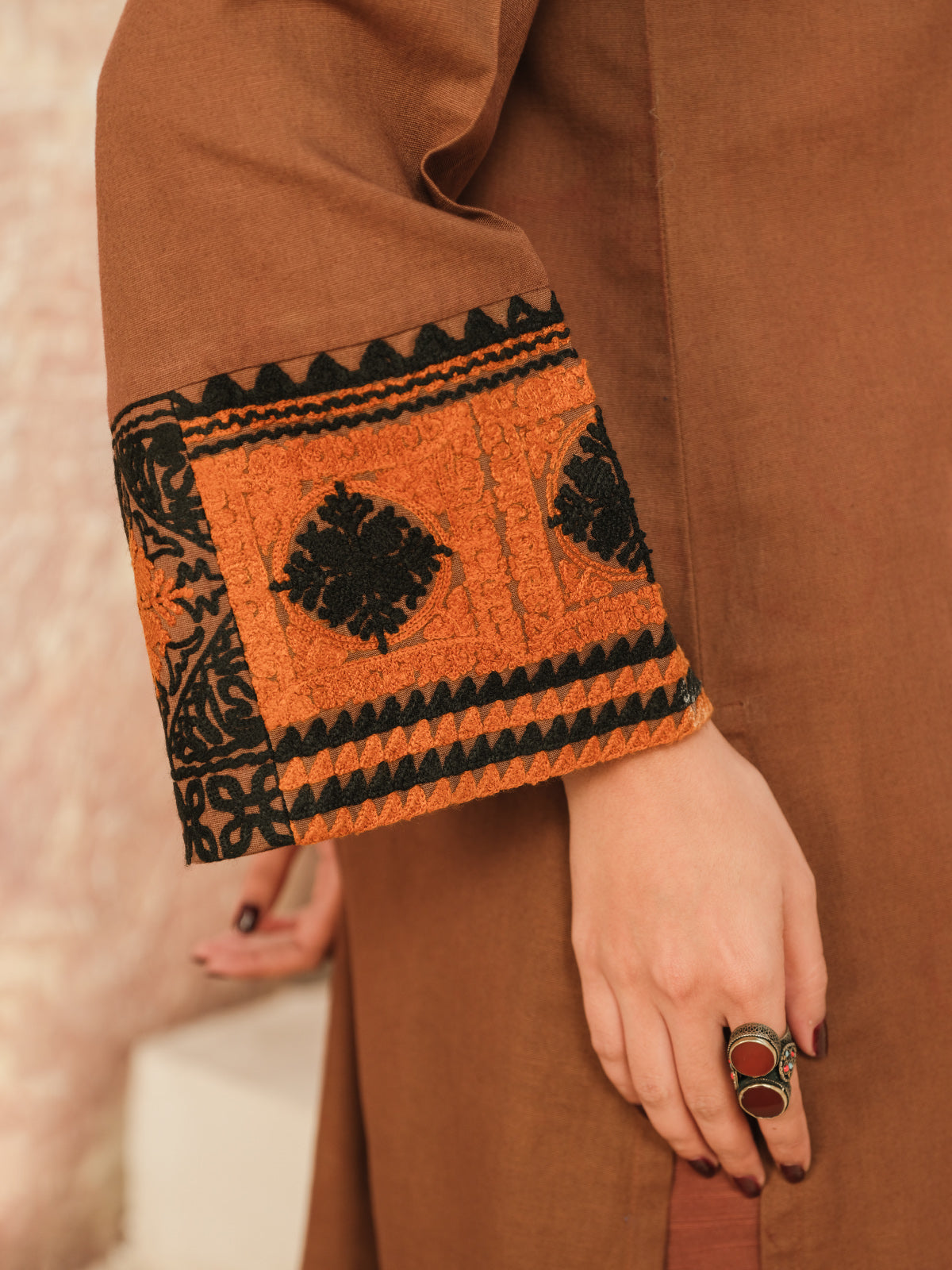 Pret 2Pc Embroidered Cotail Viscose Shirt Trouser