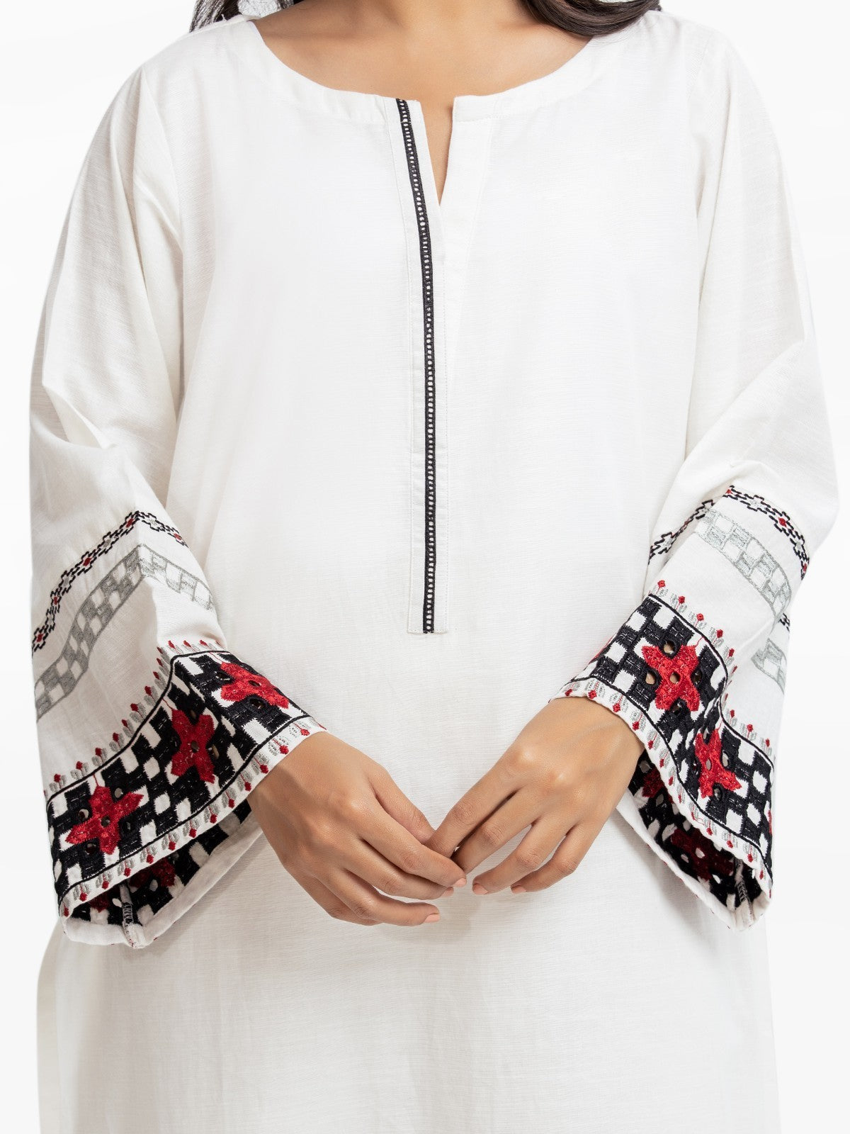 Pret 2Pc Embroidered Khaddar Shirt Trouser