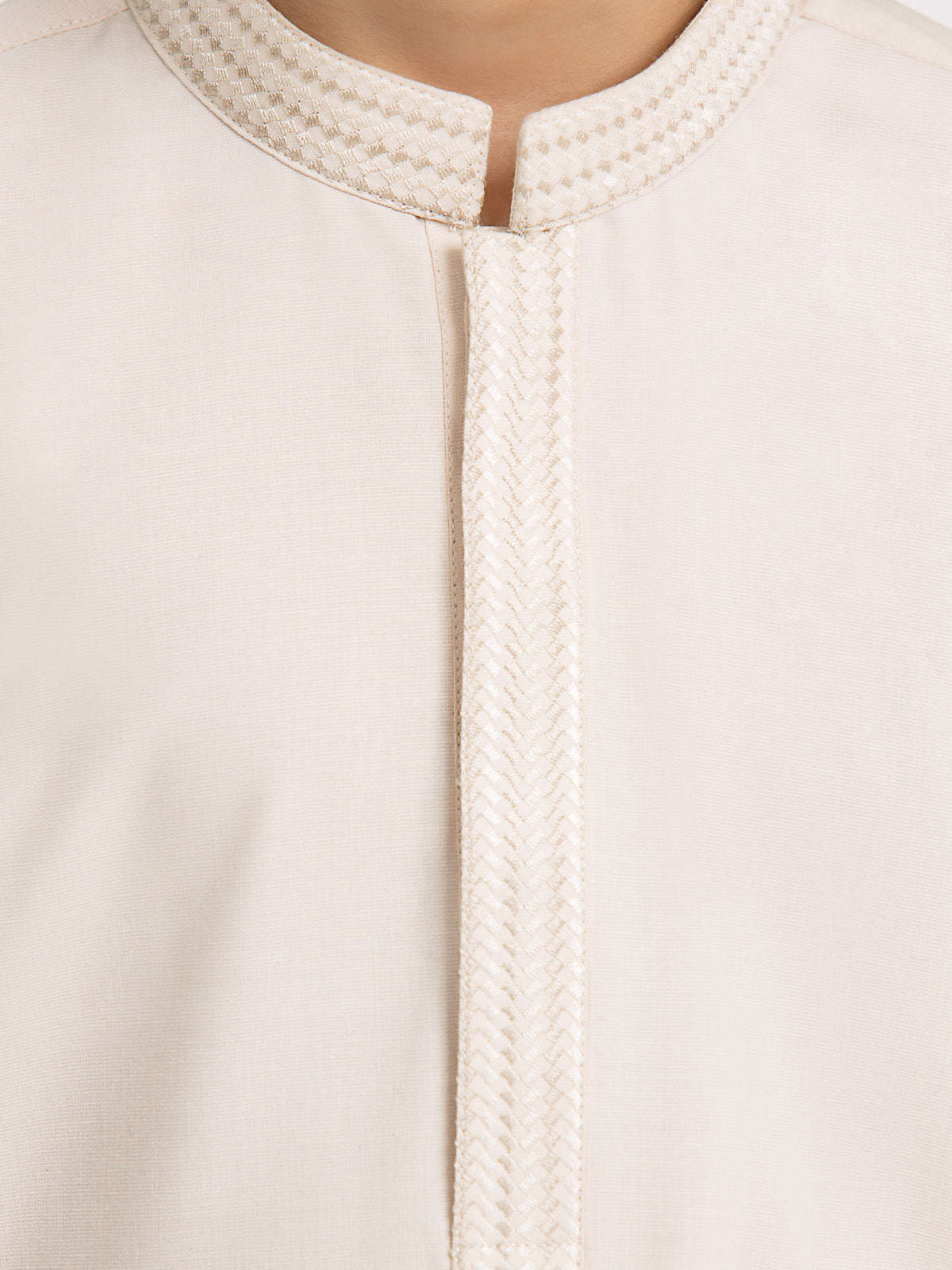 Boy's Beige Kurta Pajama