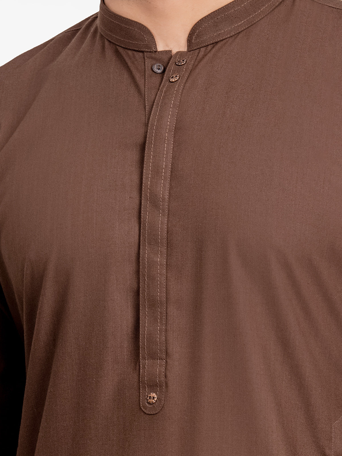 Men's Dark Brown Kurta Pajama