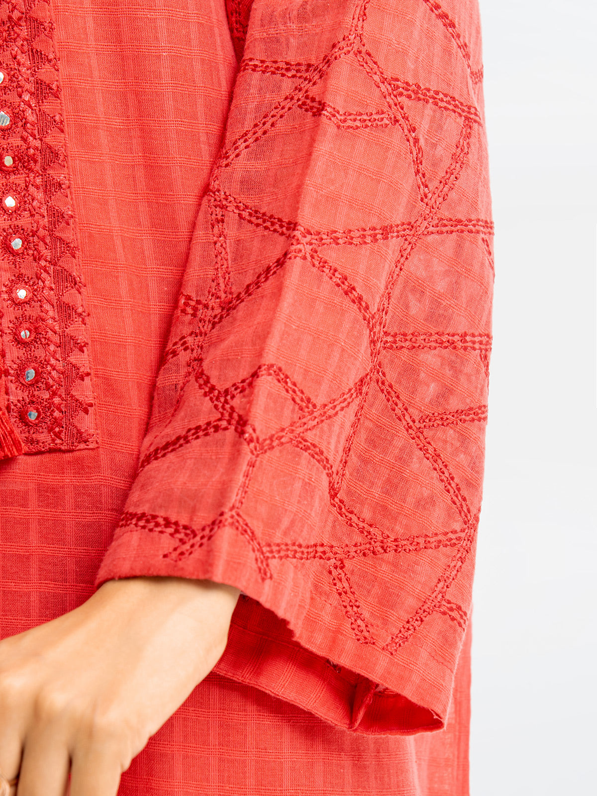 Pret 1Pc Embroidered Dobby Shirt