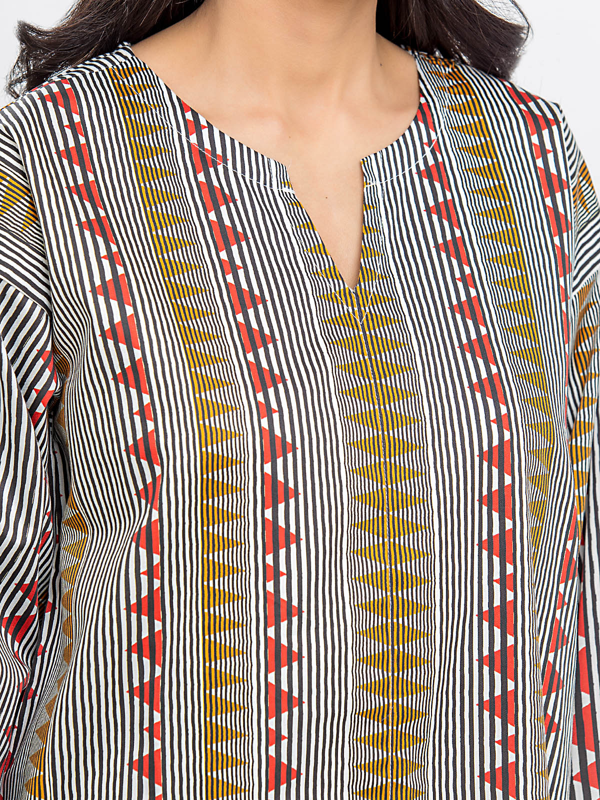 Pret 1Pc Printed Cotton Satin Shirt