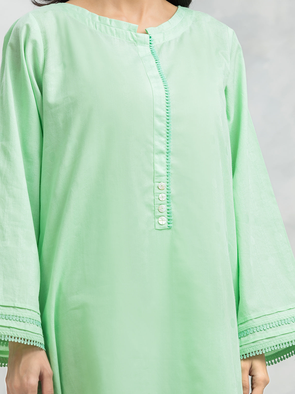 Pret 2Pc Solid Dobby Shirt Trouser