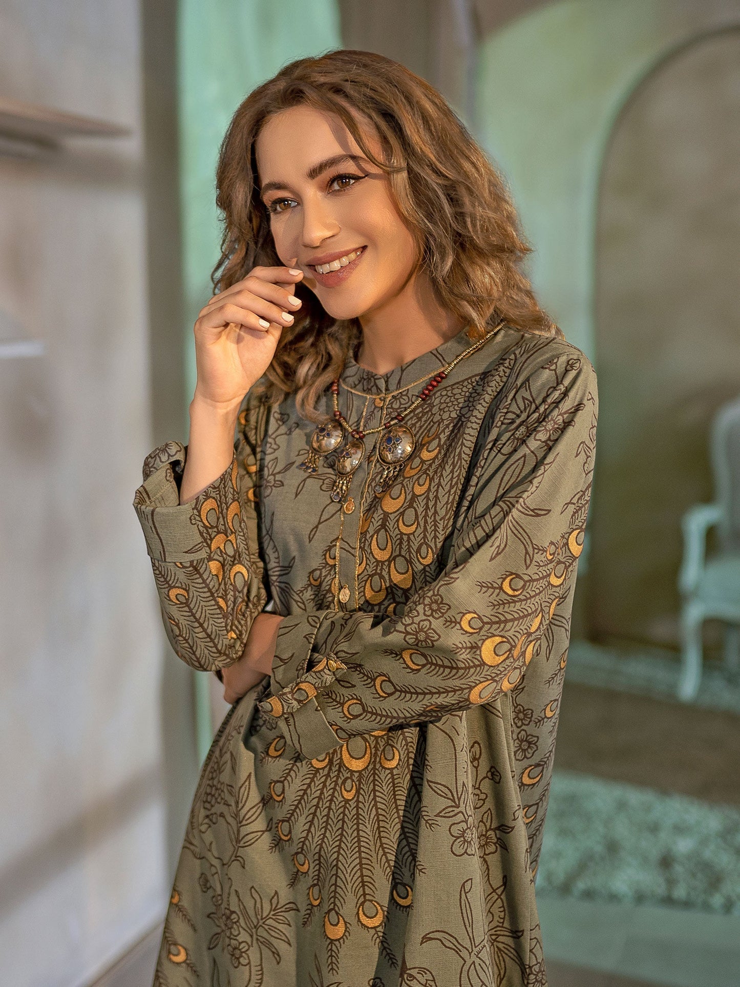 Khaddar Shirt-Paste Printed (Unstitched)