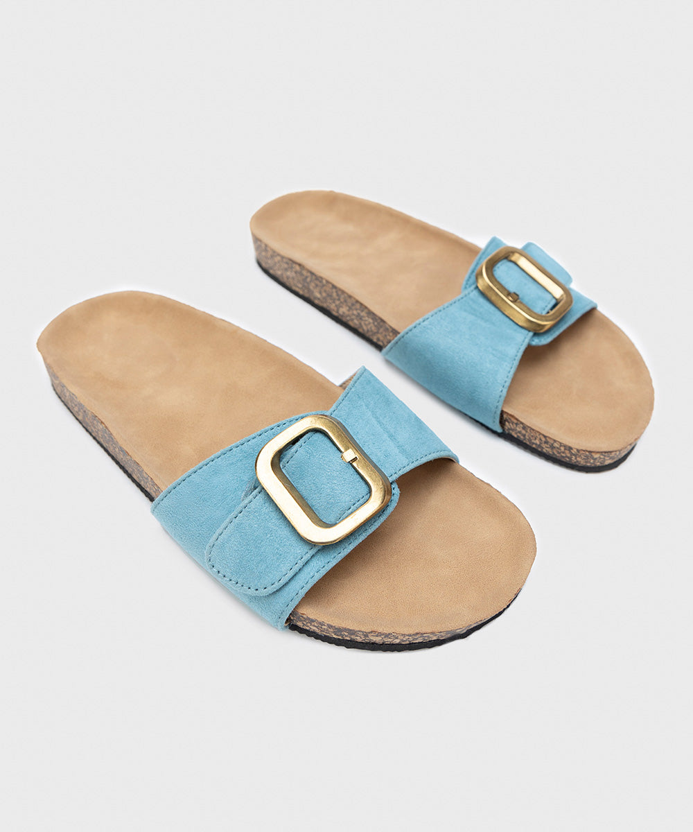 Comfort Slides with Buckle Detail