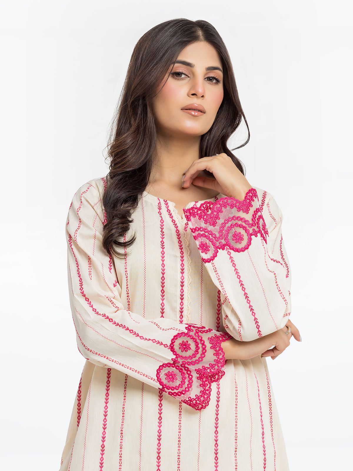 Pret 1Pc Embroidered Jacquard Shirt