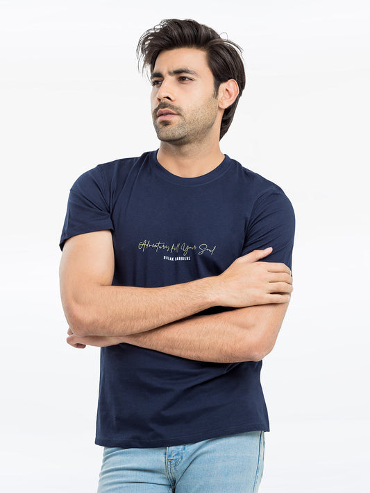 Men's Navy Graphic Tee