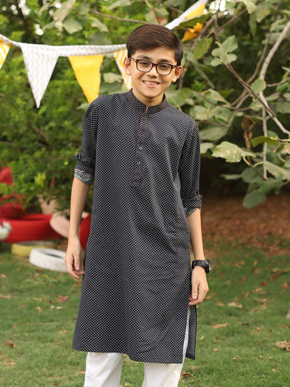 Boy's Black Kurta