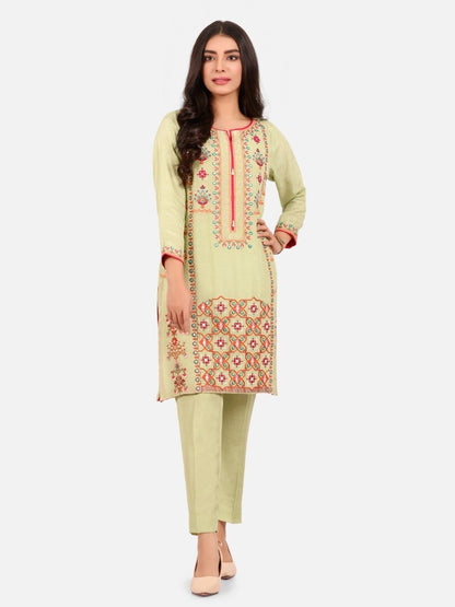 Pret 1Pc Embroidered Chanderi Shirt