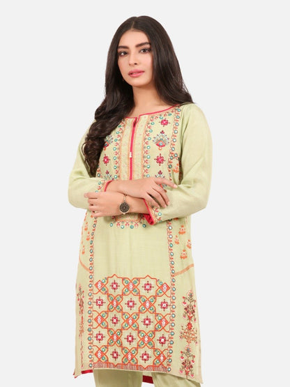 Pret 1Pc Embroidered Chanderi Shirt