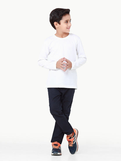 Boy's Off White Basic Tee