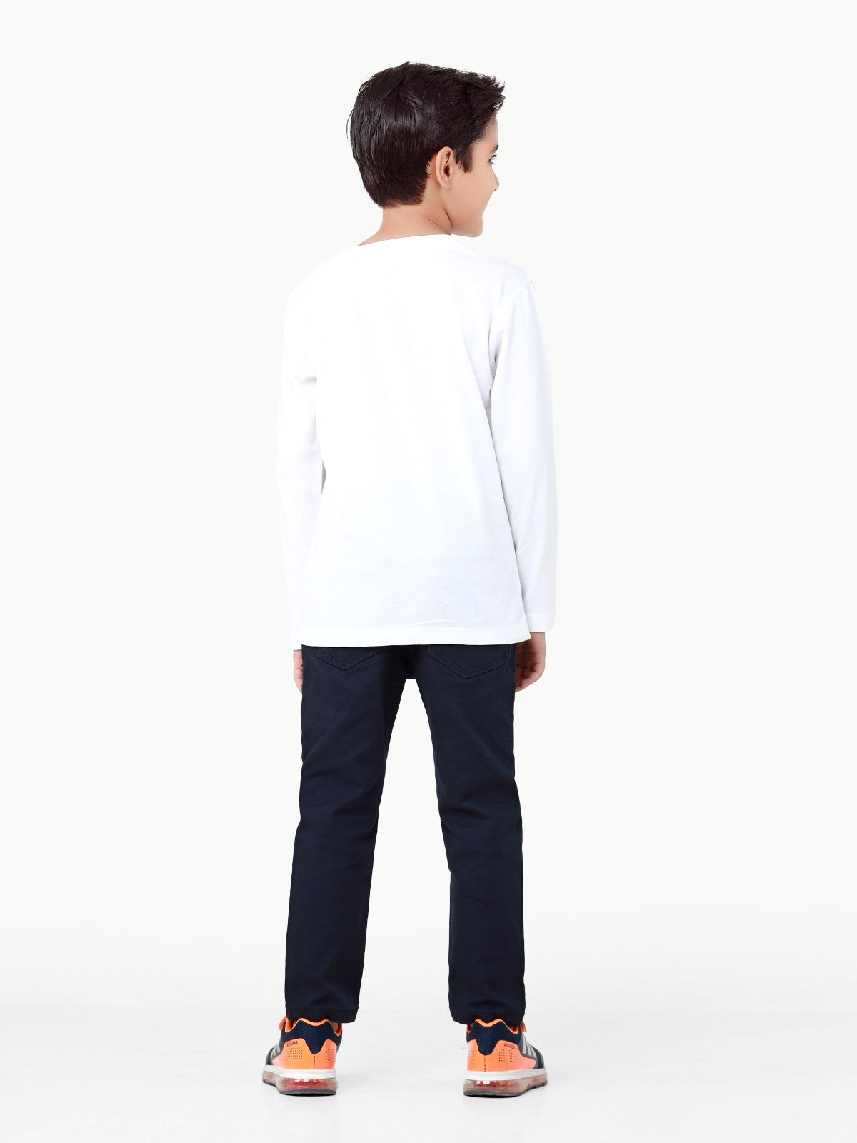 Boy's Off White Basic Tee