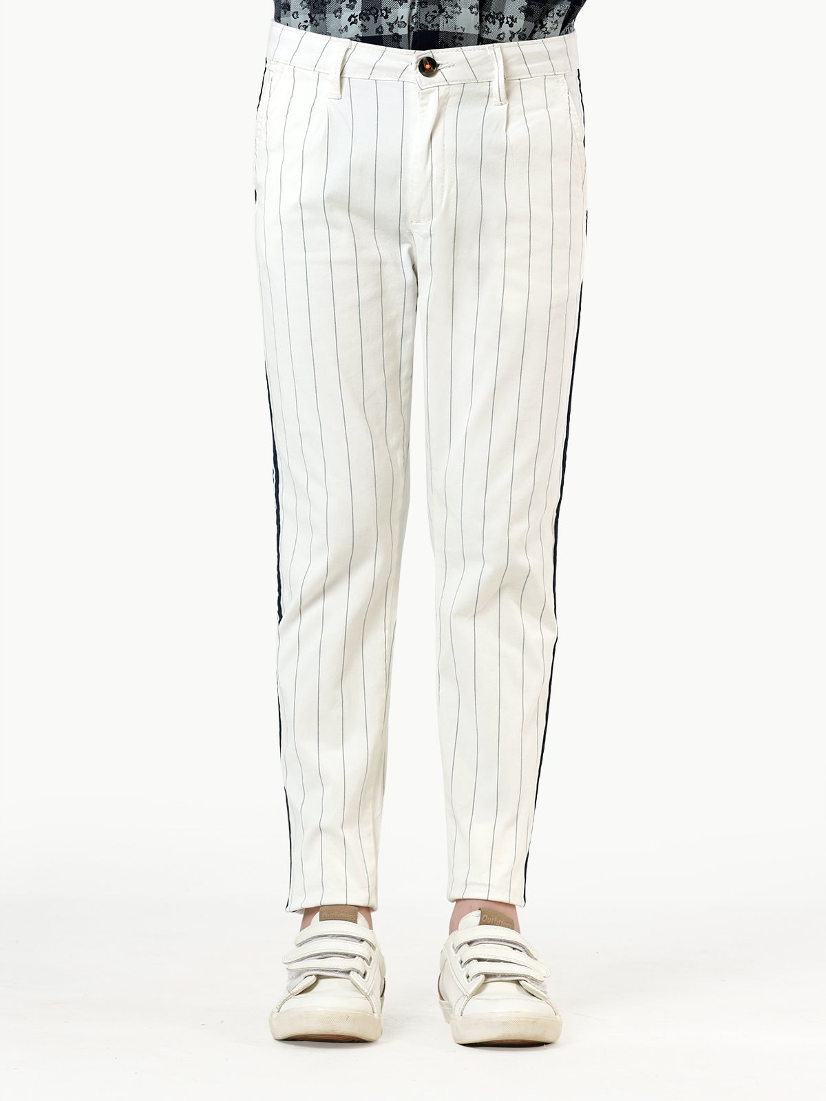 Boy's White Chino Pant