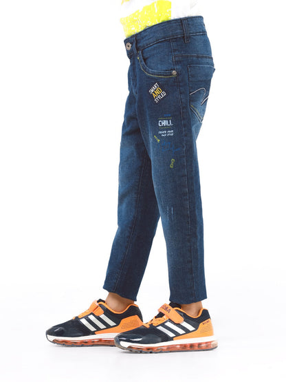 Boy's Denim Blue Denim Pant