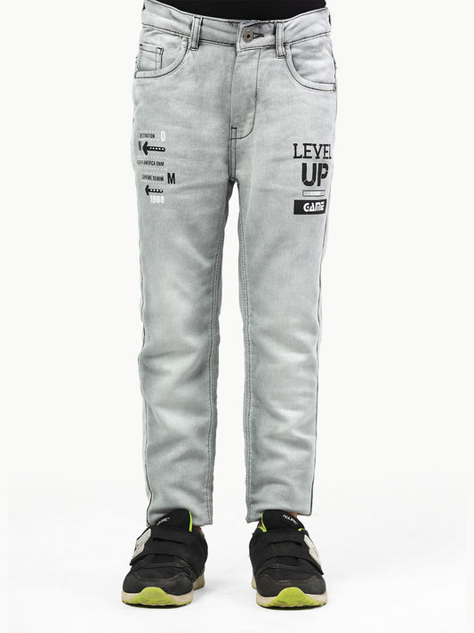 Boy's Heather Grey Denim Pant