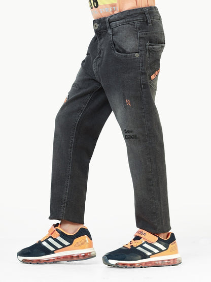 Boy's Grey Denim Pant