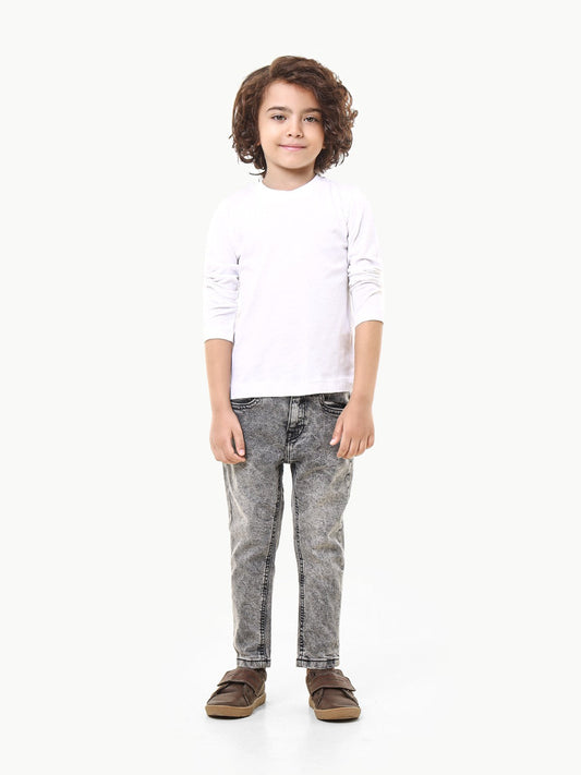 Boy's Grey Denim Pant