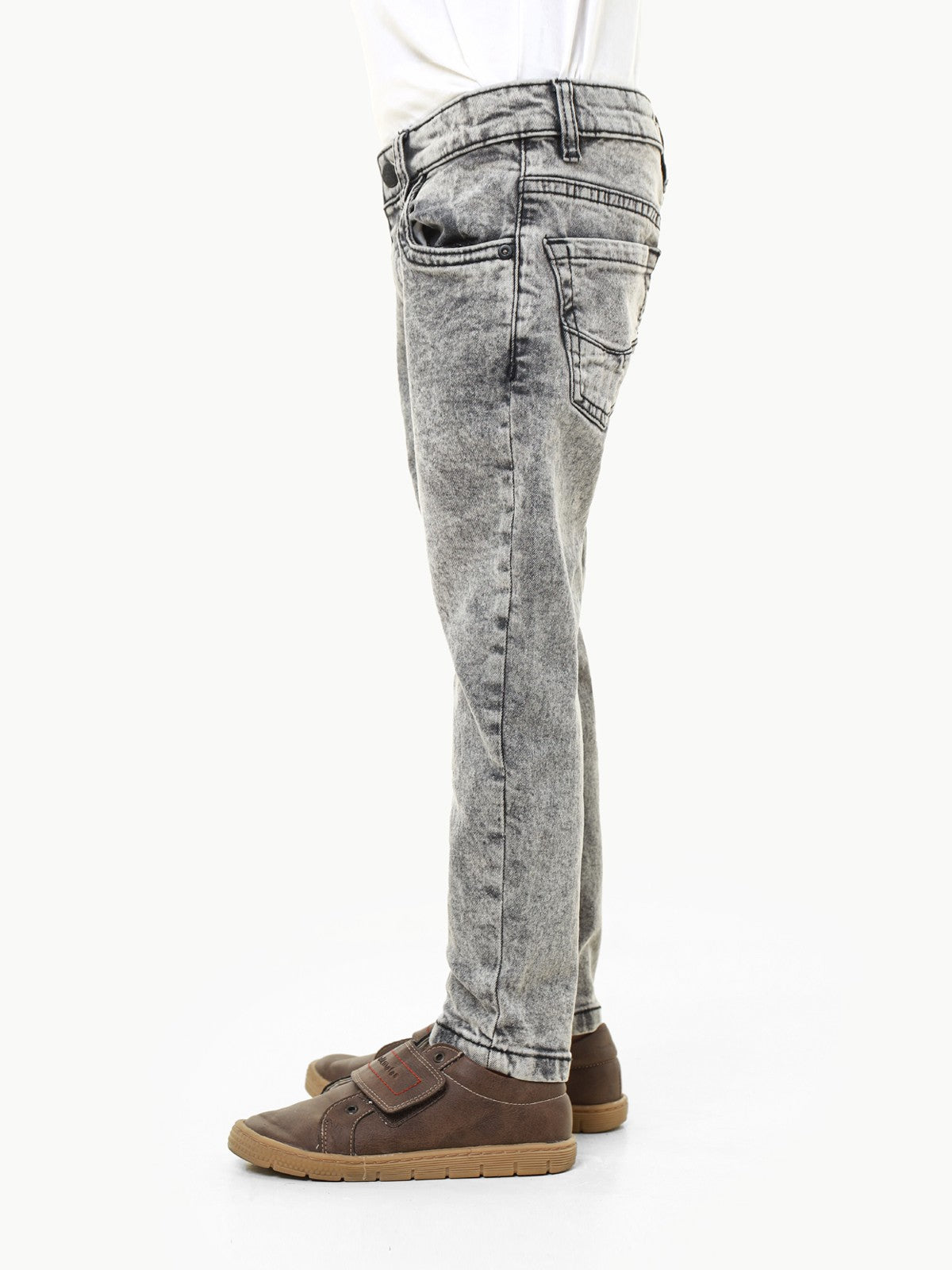 Boy's Grey Denim Pant