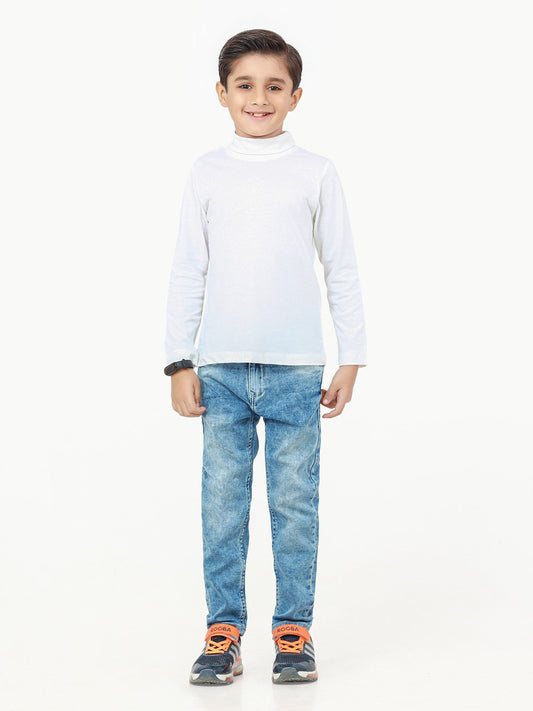 Boy's Mid Blue Denim Pant