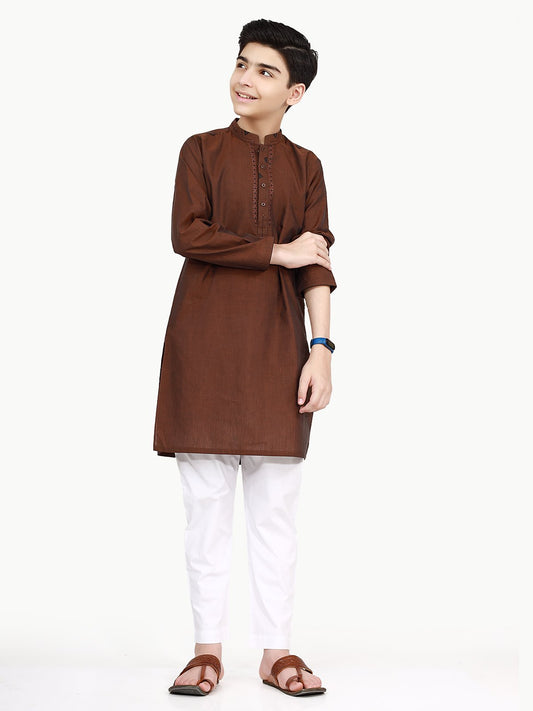 Boy's Brown Kurta