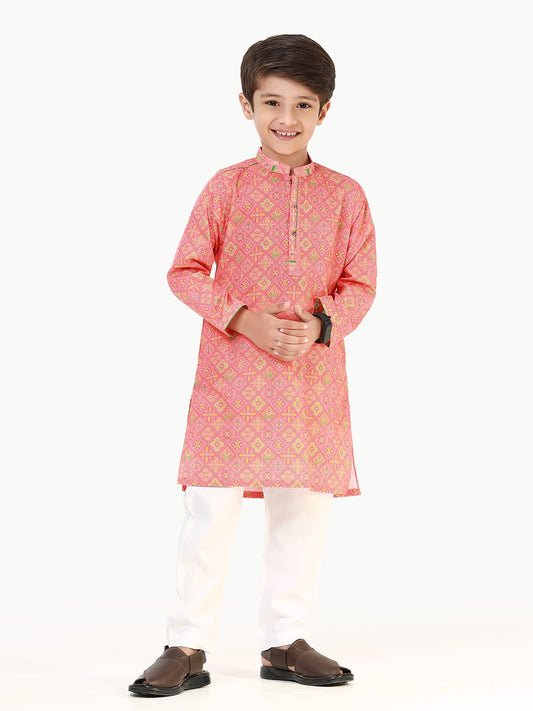 Boy's Dark Peach Kurta