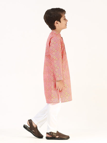 Boy's Dark Peach Kurta