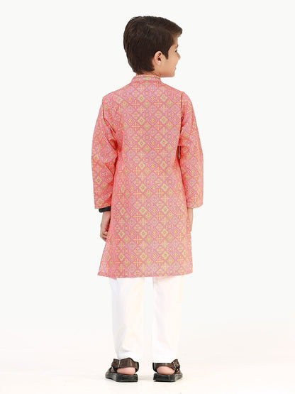 Boy's Dark Peach Kurta