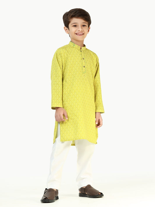 Boy's Lime Green Kurta