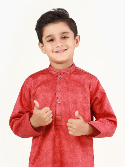 Boy's Coral Kurta