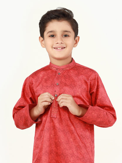 Boy's Coral Kurta