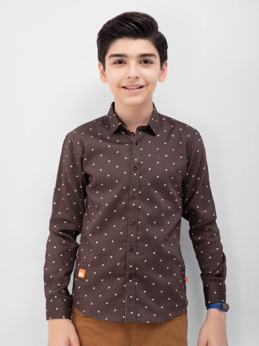 Boy's Dark Brown Shirt