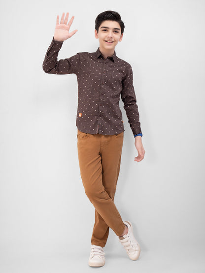 Boy's Dark Brown Shirt