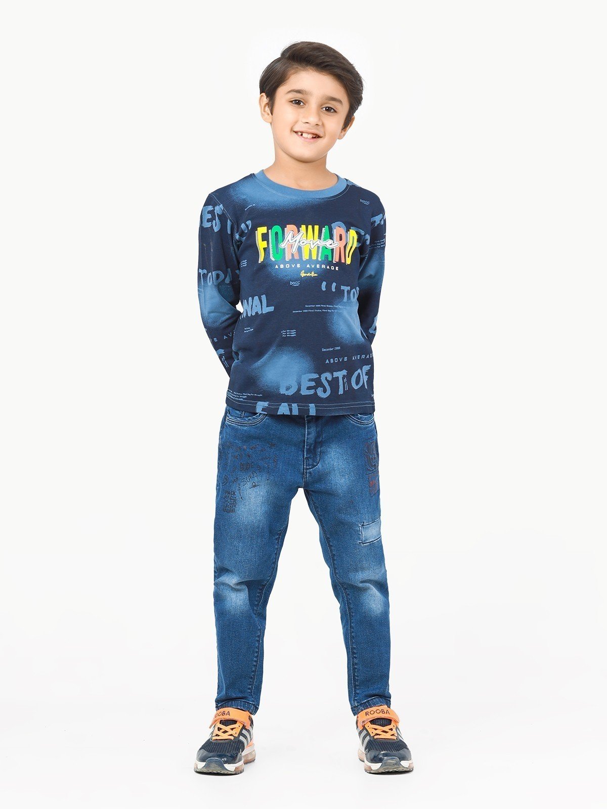Boy's Blue Full Sleeve T-Shirt