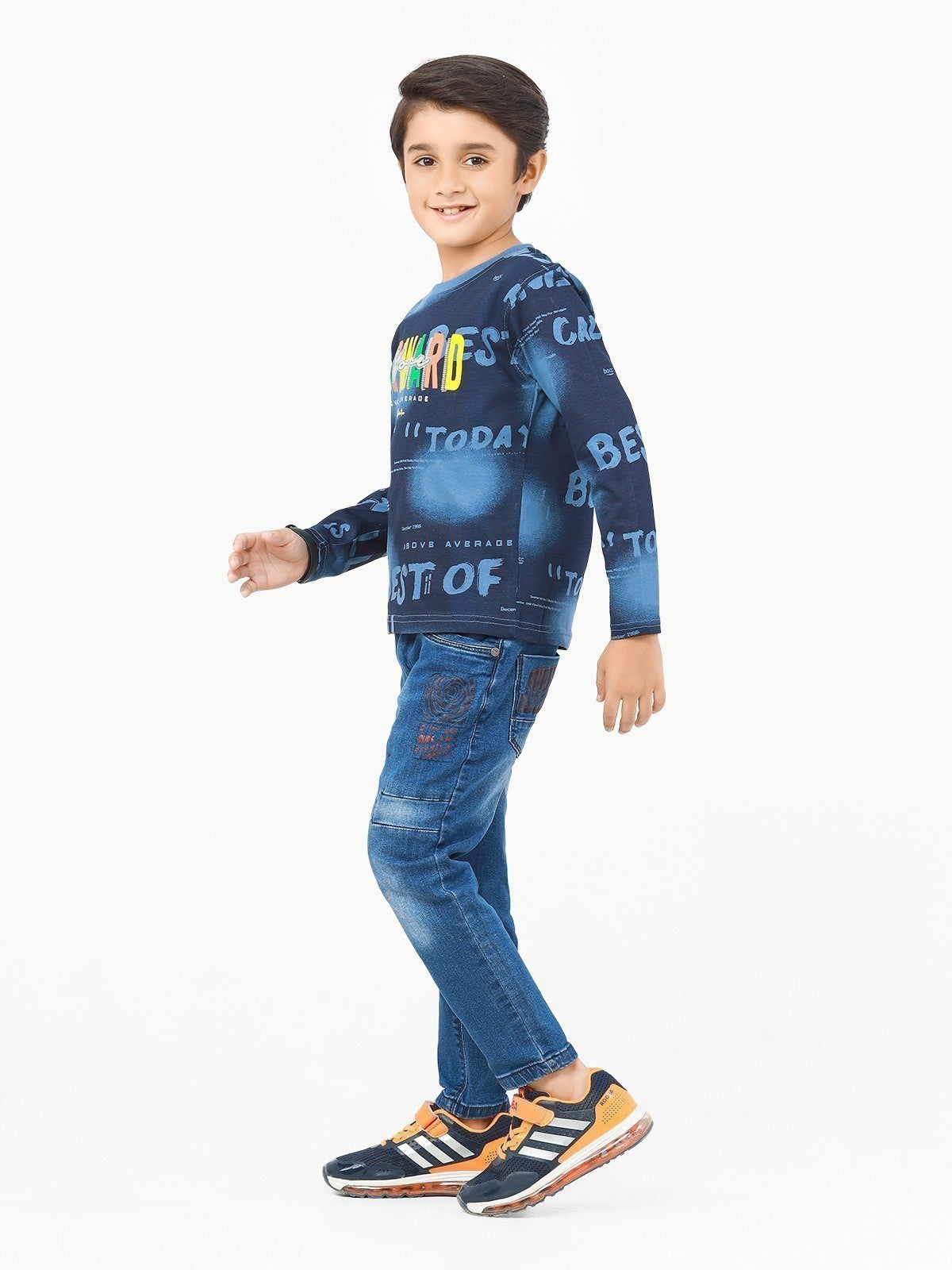 Boy's Blue Full Sleeve T-Shirt