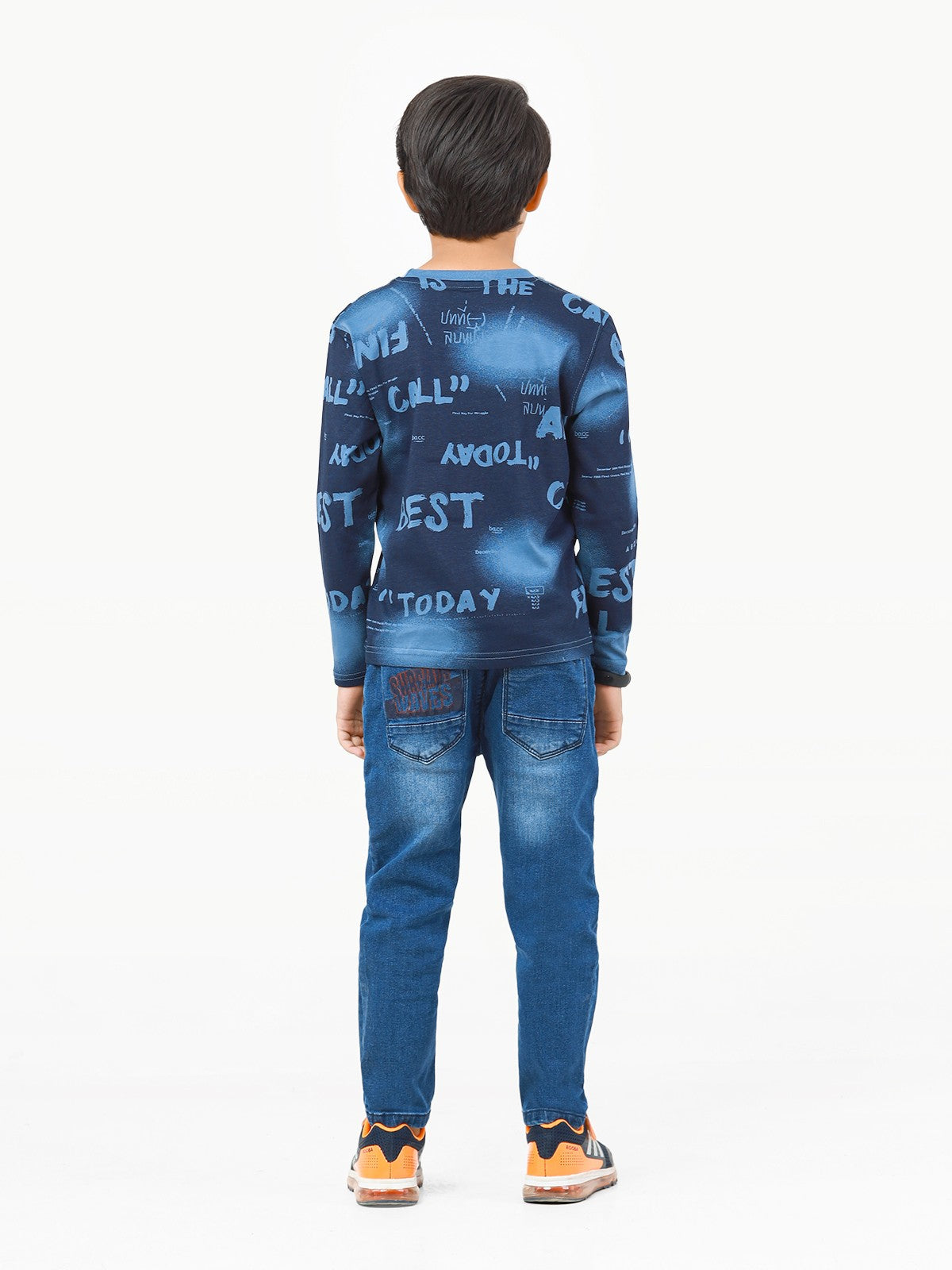 Boy's Blue Full Sleeve T-Shirt
