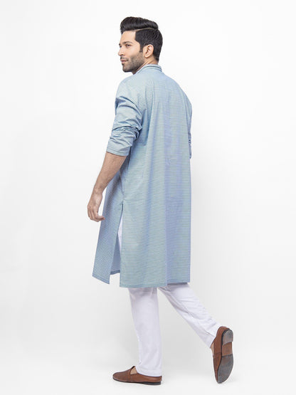 Men's Sky Blue Kurta