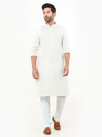 Men's Cream Kurta