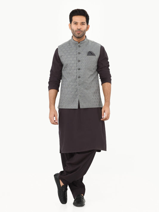 Men's Grey Waist Coat Ceremonial