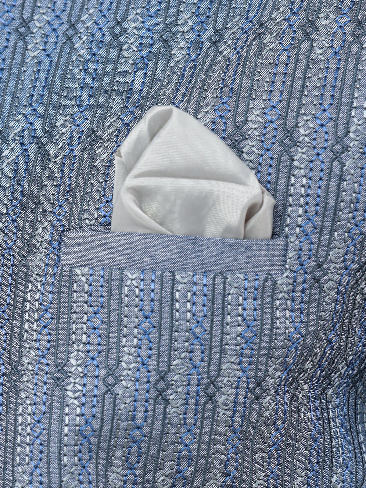 Men's Steel Blue Waist Coat Ceremonial