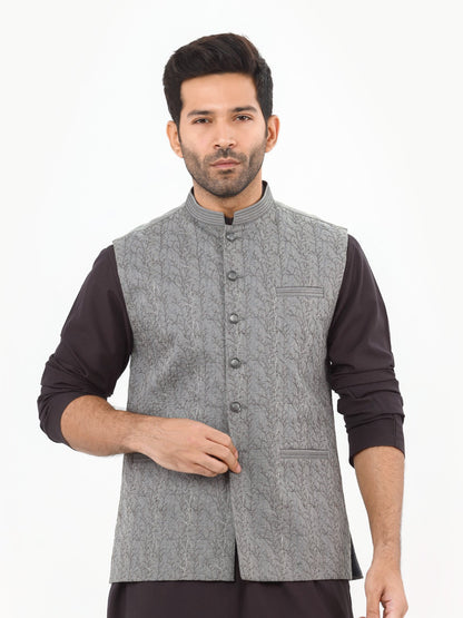 Men's Grey Waist Coat Ceremonial