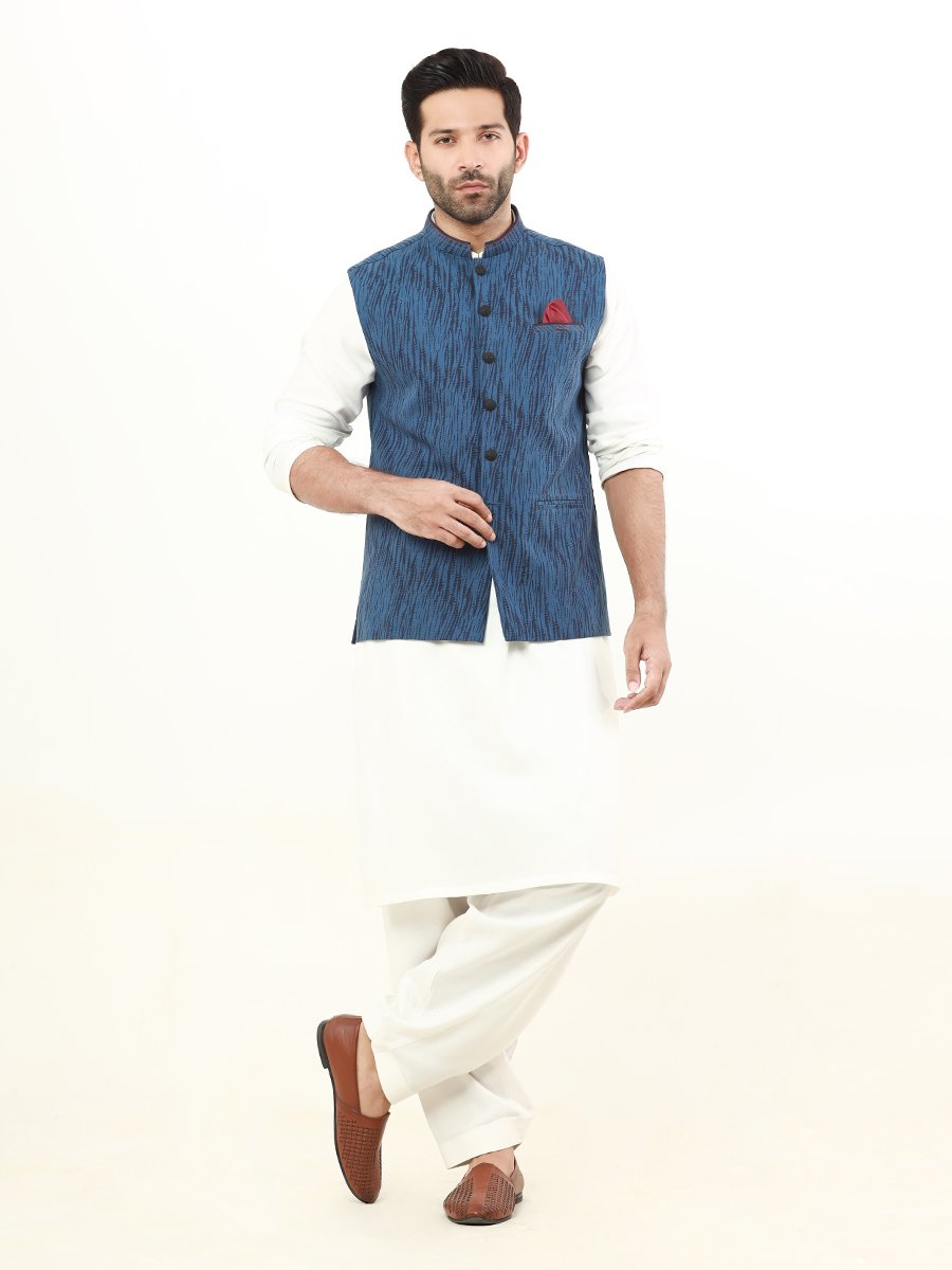 Men's Blue Waist Coat