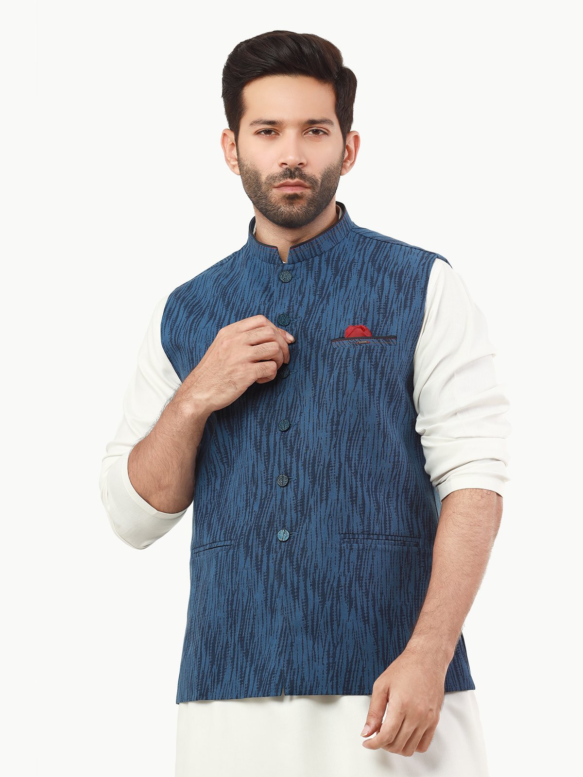 Men's Blue Waist Coat