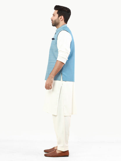 Men's Light Blue Waist Coat