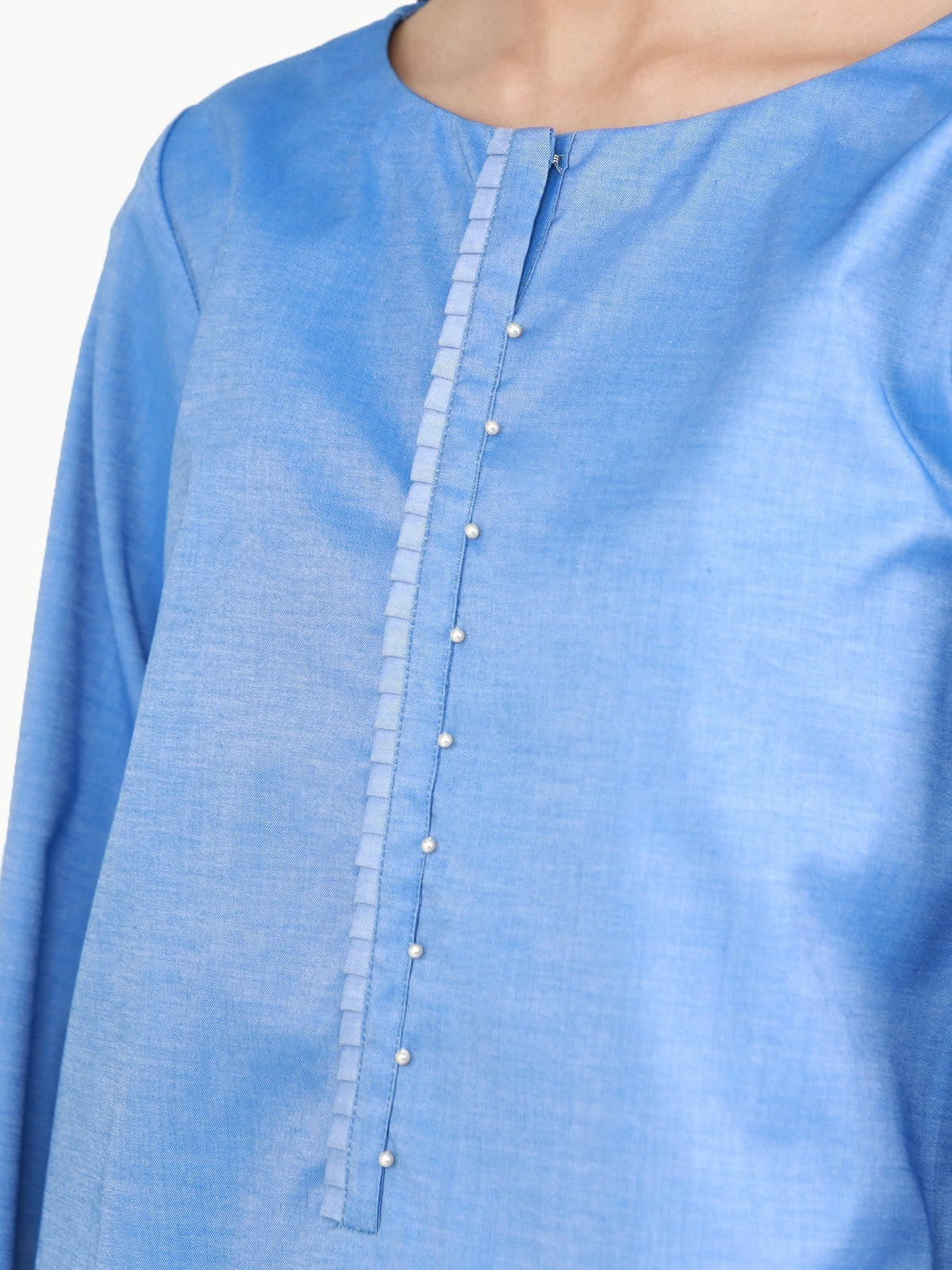 Pret 1Pc Printed Chambray Shirt